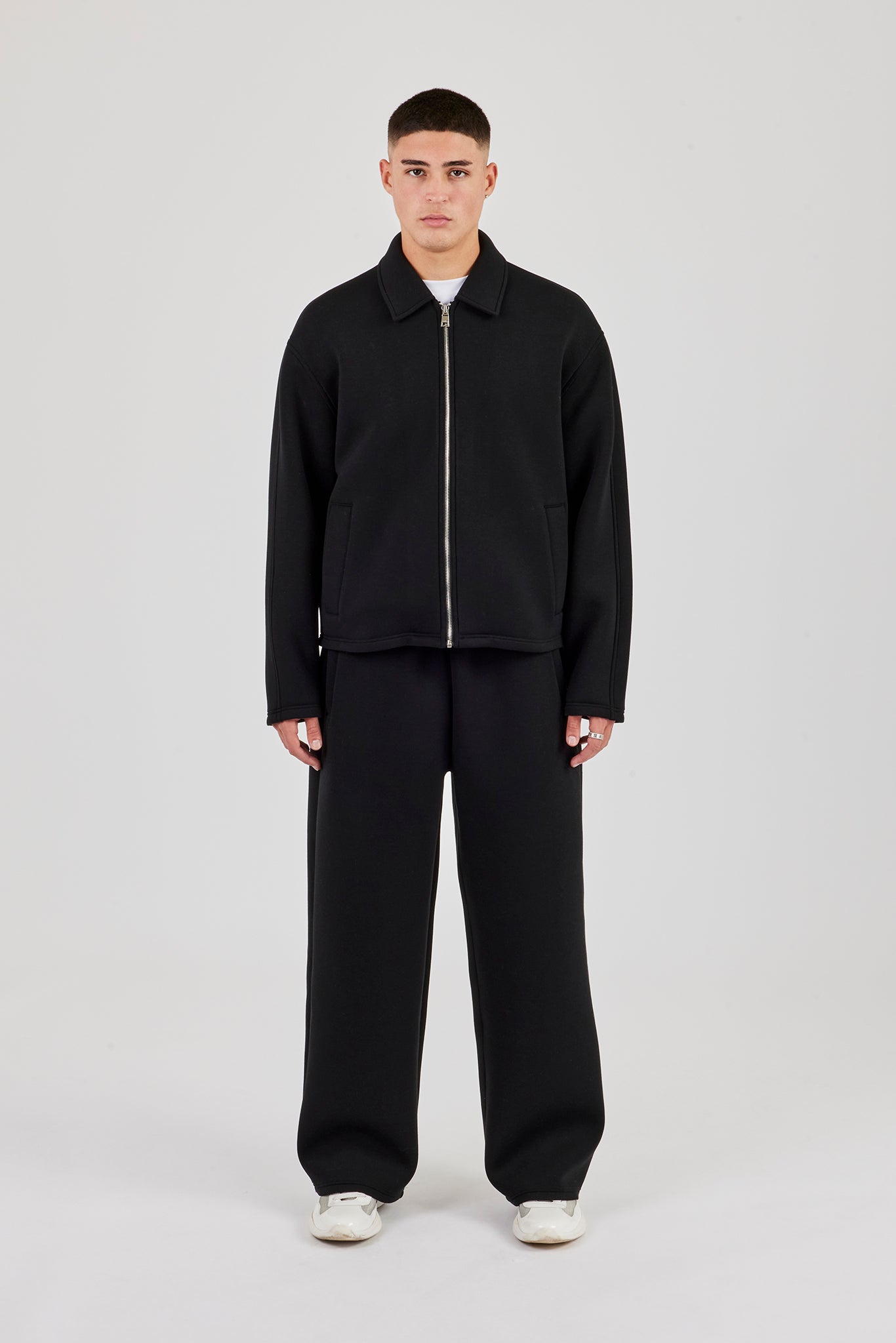 Scuba Harrington Jacket & Baggy Fit Trouser - Black